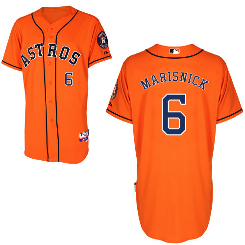 Jake Marisnick #6 MLB Jersey-Houston Astros Men's Authentic Alternate Orange Cool Base Baseball Jersey